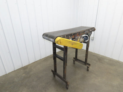 Hytrol 16"x 55" Slider Bed Conveyor on Casters 14.5" Belt 1/2Hp 90VDC End Drive