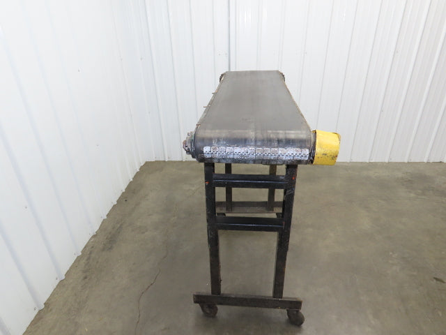 Hytrol 16"x 55" Slider Bed Conveyor on Casters 14.5" Belt 1/2Hp 90VDC End Drive