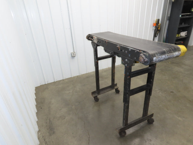 Hytrol 16"x 55" Slider Bed Conveyor on Casters 14.5" Belt 1/2Hp 90VDC End Drive