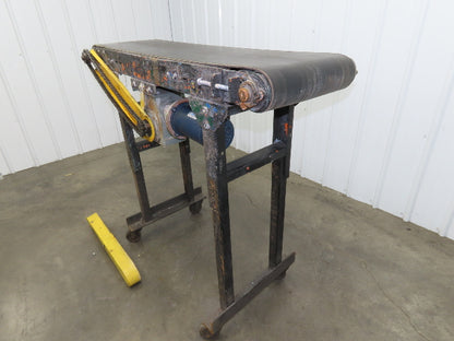 Hytrol 16"x 55" Slider Bed Conveyor on Casters 14.5" Belt 1/2Hp 90VDC End Drive