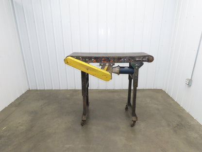 Hytrol 16"x 55" Slider Bed Conveyor on Casters 14.5" Belt 1/2Hp 90VDC End Drive