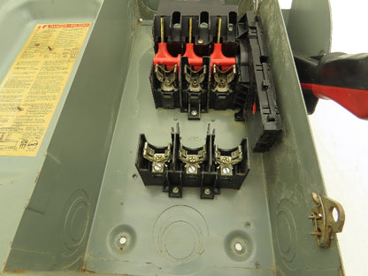 Square D H362 Heavy Duty Fused Safety Disconnect Switch 60A 600VAC Series F05