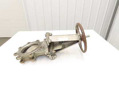ITT Fabri-Valve C37S316 6" Stainless Knife Gate Valve Rising Stem Metal Seat 150