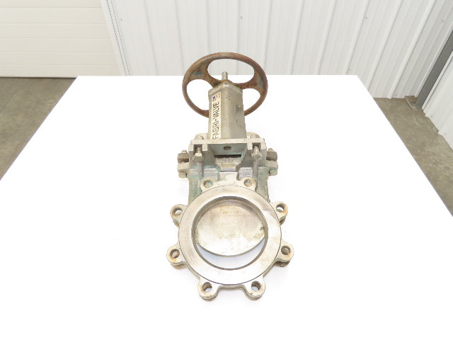 ITT Fabri-Valve C37S316 6" Stainless Knife Gate Valve Rising Stem Metal Seat 150