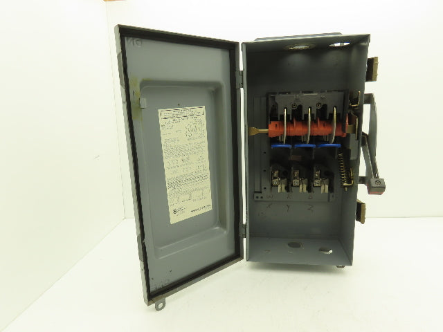 Square D H323A Safety Disconnect Load Switch 100A 240V AC 15Hp 3 Pole