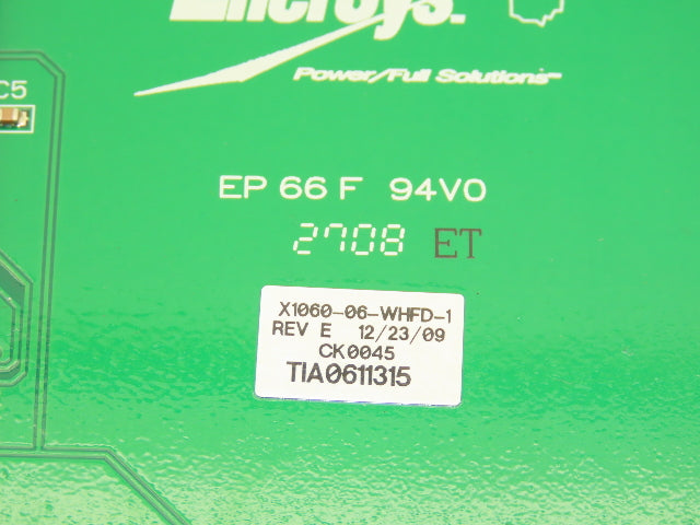 EnerSys X1060-06-WHFD-S Printed Circuit Board PCB LCD Display Push Button Rev E