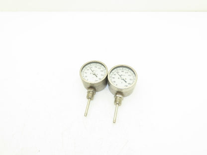 Weksler Instruments BM2-23 Thermometer 0-200°F 3" Dial Guage 1/2" NPT Lot of 2