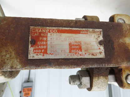 Crane 47 XUF Steel Gate Valve 6" Flanged WCB Class 150 Rising Stem