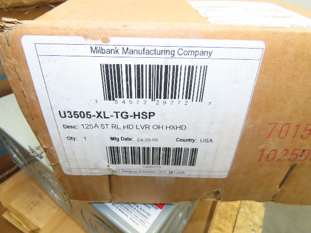 Milbank U3505-XL-TG-HSP Ringless Meter Socket 200A 1Ph Lever Bypass 5 Terminal