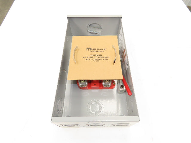 Milbank U3505-XL-TG-HSP Ringless Meter Socket 200A 1Ph Lever Bypass 5 Terminal