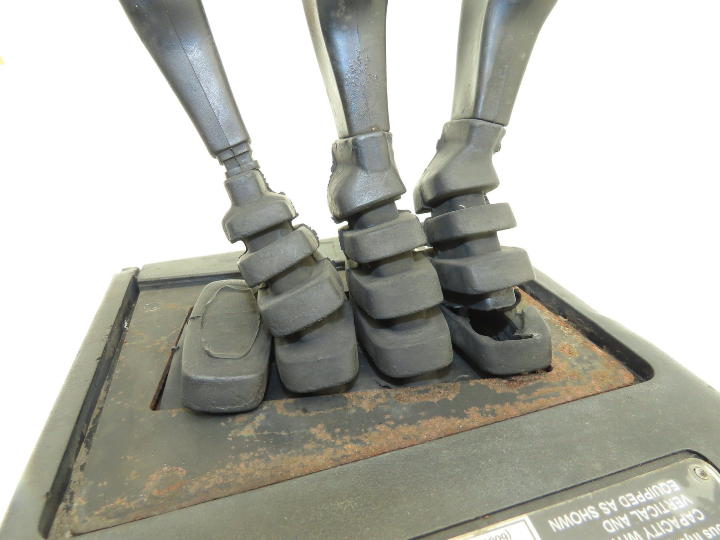 Hyster E60Z-33 Forklift Sideshift 3 Lever Controls And Model Label