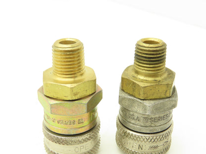 Henson 2-RL 2R15 Pneumatic Quick Disconnect Coupling 1/4"x1/4"NPT Male Lot of 5