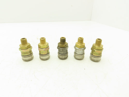 Henson 2-RL 2R15 Pneumatic Quick Disconnect Coupling 1/4"x1/4"NPT Male Lot of 5