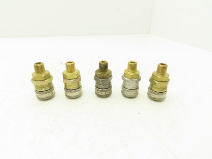 Henson 2-RL 2R15 Pneumatic Quick Disconnect Coupling 1/4"x1/4"NPT Male Lot of 5