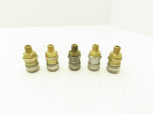 Henson 2-RL 2R15 Pneumatic Quick Disconnect Coupling 1/4"x1/4"NPT Male Lot of 5