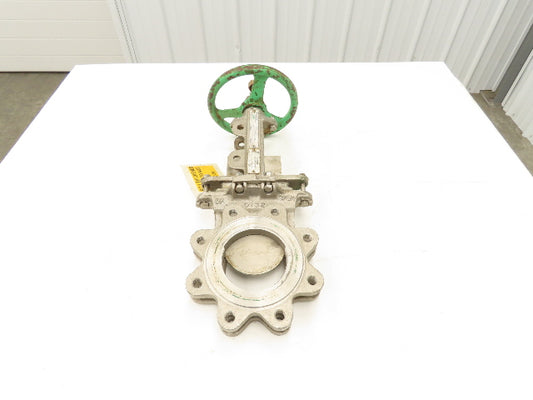 Rovalve Technaflow S17D04-MH-D2 4" Stainless Knife Gate Valve Rising Stem #150