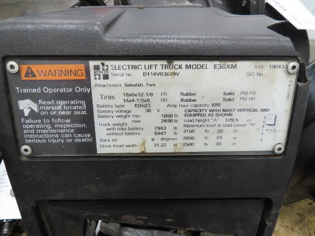 Hyster 305517 E30XM Tilt Cylinder From E30XM Forklift 2.5" Bore 3.5" Stroke