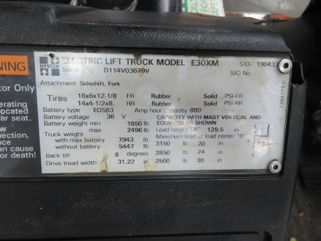 Hyster E30XM Brake Pedal Master Cylinder Assembly