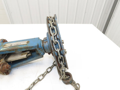 DeZurik 825 3" Stainless Knife Gate Valve with Pull Chain Wheel Actuator
