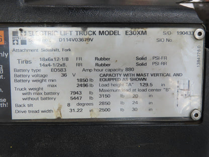 Hyster 1339385 E30XM Steering Column Display Control Battery Meter Lights Cover