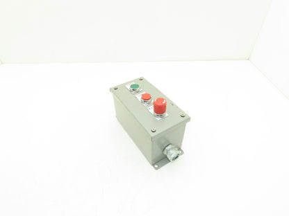 SCE-3PBXI Pushbutton Control Station Enclosure Start/Stop/E-Stop 3-Button Box