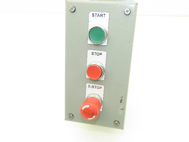 SCE-3PBXI Pushbutton Control Station Enclosure Start/Stop/E-Stop 3-Button Box