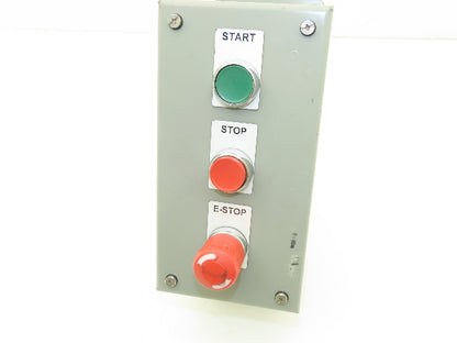 SCE-3PBXI Pushbutton Control Station Enclosure Start/Stop/E-Stop 3-Button Box