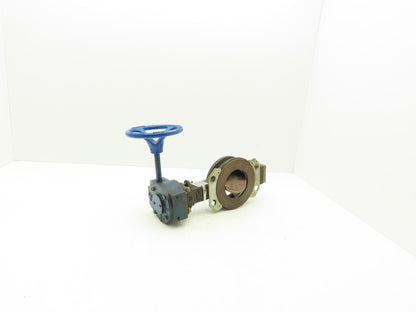 Keystone 360-101 K-Lok 3" Wafer Butterfly Valve Manual Worm Gear Actuator