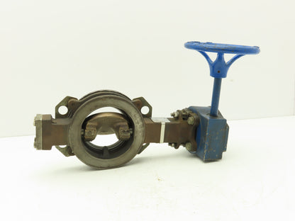 Keystone 360-101 K-Lok 3" Wafer Butterfly Valve Manual Worm Gear Actuator