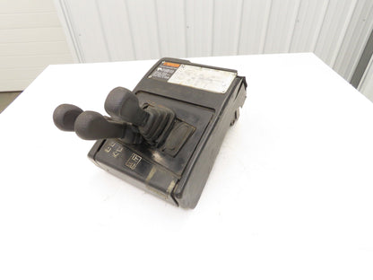 Hyster E30XM Forklift Sideshift 3 Lever Controls And Model Label