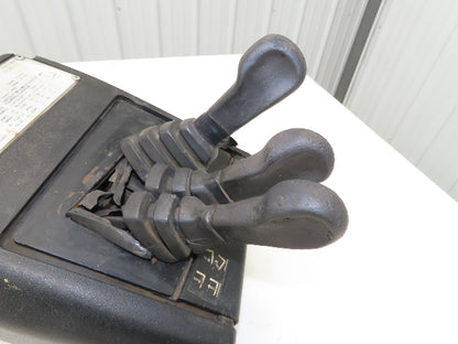 Hyster E30XM Forklift Sideshift 3 Lever Controls And Model Label