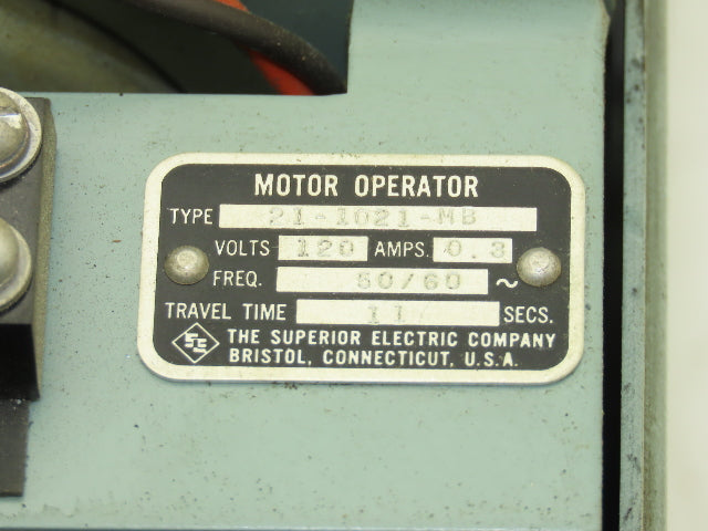 Superior Electric Powerstat Motorized Variable Autotransformer 120v 5.5kva