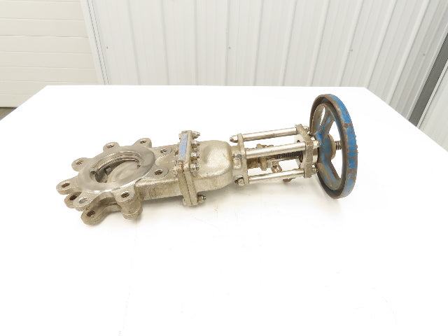 Velan L12-0320B-13BL 4" 316 Stainless Knife Gate Valve Rising Stem Metal Seat