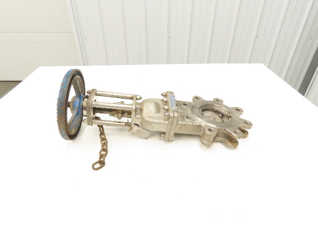 Velan L12-0320B-13BL 4" 316 Stainless Knife Gate Valve Rising Stem Metal Seat