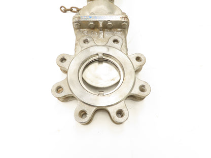 Velan L12-0320B-13BL 4" 316 Stainless Knife Gate Valve Rising Stem Metal Seat