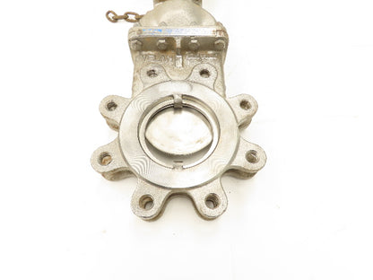 Velan L12-0320B-13BL 4" 316 Stainless Knife Gate Valve Rising Stem Metal Seat
