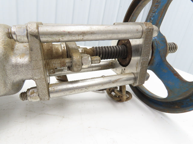 Velan L12-0320B-13BL 4" 316 Stainless Knife Gate Valve Rising Stem Metal Seat