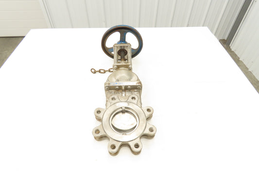Velan L12-0320B-13BL 4" 316 Stainless Knife Gate Valve Rising Stem Metal Seat