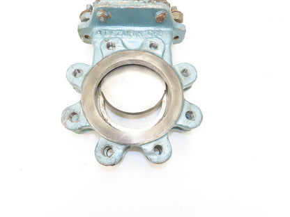 DeZurik 824 4" Stainless Lug Knife Gate Valve Rising Stem Metal Seat 304SS