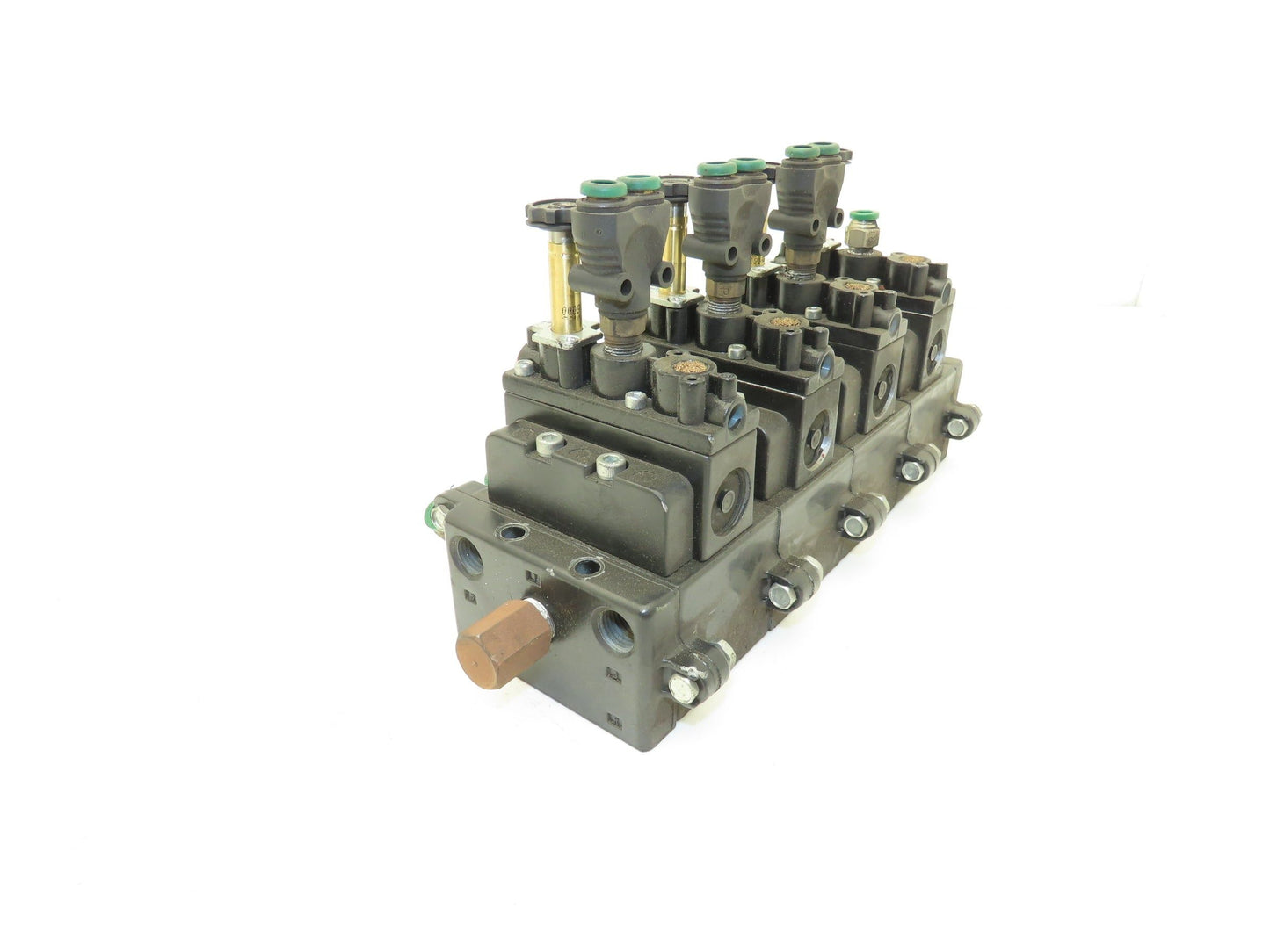 A239SS-120-A ARO 4 Station Pneumatic  Solenoid Valve Manifold 1/4" NPT 120V