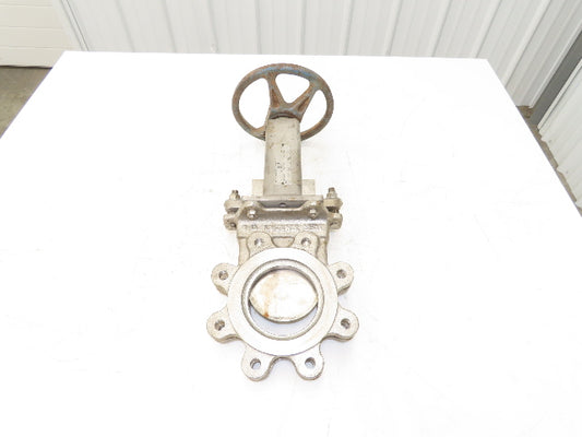 DeZurik KBD 4" Stainless Lug Knife Gate Valve Rising Stem 304SS *Bad Seal*