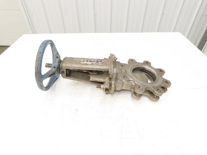 DeZurik KBD 4" Stainless Lug Knife Gate Valve Rising Stem 304SS *Bad Seal*