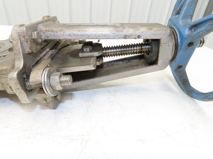 DeZurik KBD 4" Stainless Lug Knife Gate Valve Rising Stem 304SS *Bad Seal*