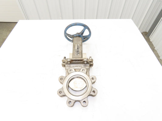DeZurik KBD 4" Stainless Lug Knife Gate Valve Rising Stem 304SS *Bad Seal*
