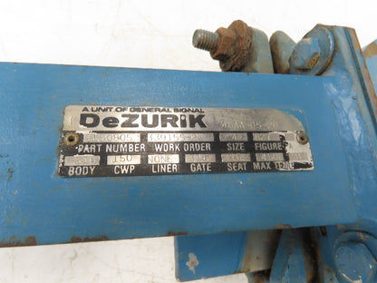 DeZurik 827 4" Flanged Knife Gate Valve Rising Stem Metal Seat 316SS Disc