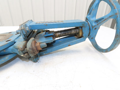DeZurik 827 4" Flanged Knife Gate Valve Rising Stem Metal Seat 316SS Disc
