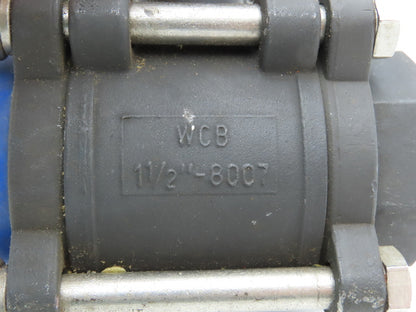 Flow-Tek 8007 Ball Valve 1-1/2" Socket Weld 316SS Ball/Stem w/Extension 1000 WOG
