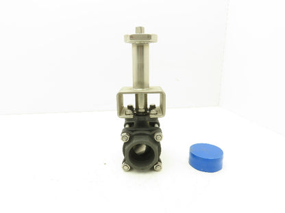 Flow-Tek 8007 Ball Valve 1-1/2" Socket Weld 316SS Ball/Stem w/Extension 1000 WOG