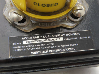 Westlock 2004NBY2A2M020000412 Accutrak Valve Positioner Dual Display Monitor