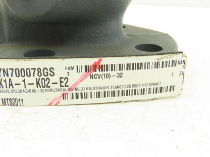 Ebara 10K-32 Swing Check Valve DN32 Cast Iron Flanged 33mm Inlet